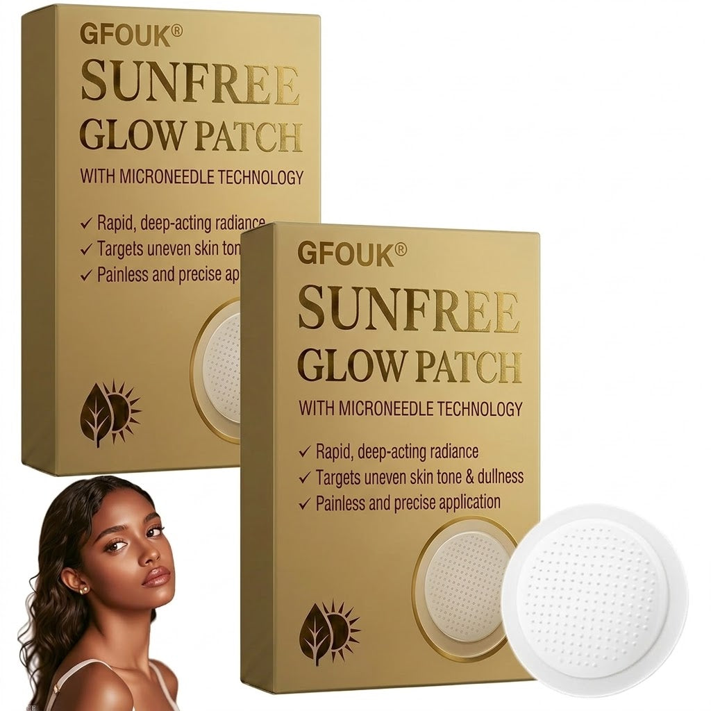 🥥Sun Free Glow Patches, GFOUK® Sun Free Glow Tanning Microdarts Patch, Tanning Patches for Face & Body Deep Hydration & Golden Bronze - Gentle Formula Suitable for All Skin Types