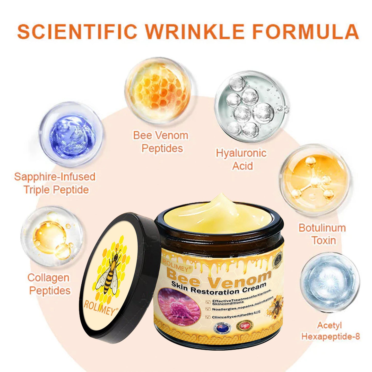🍇Made and Shipped from Australia✨✨ : Rolimey® Bee venom Pro Comprehensive Cream — 🔥Limited Time 80% OFF🔥
