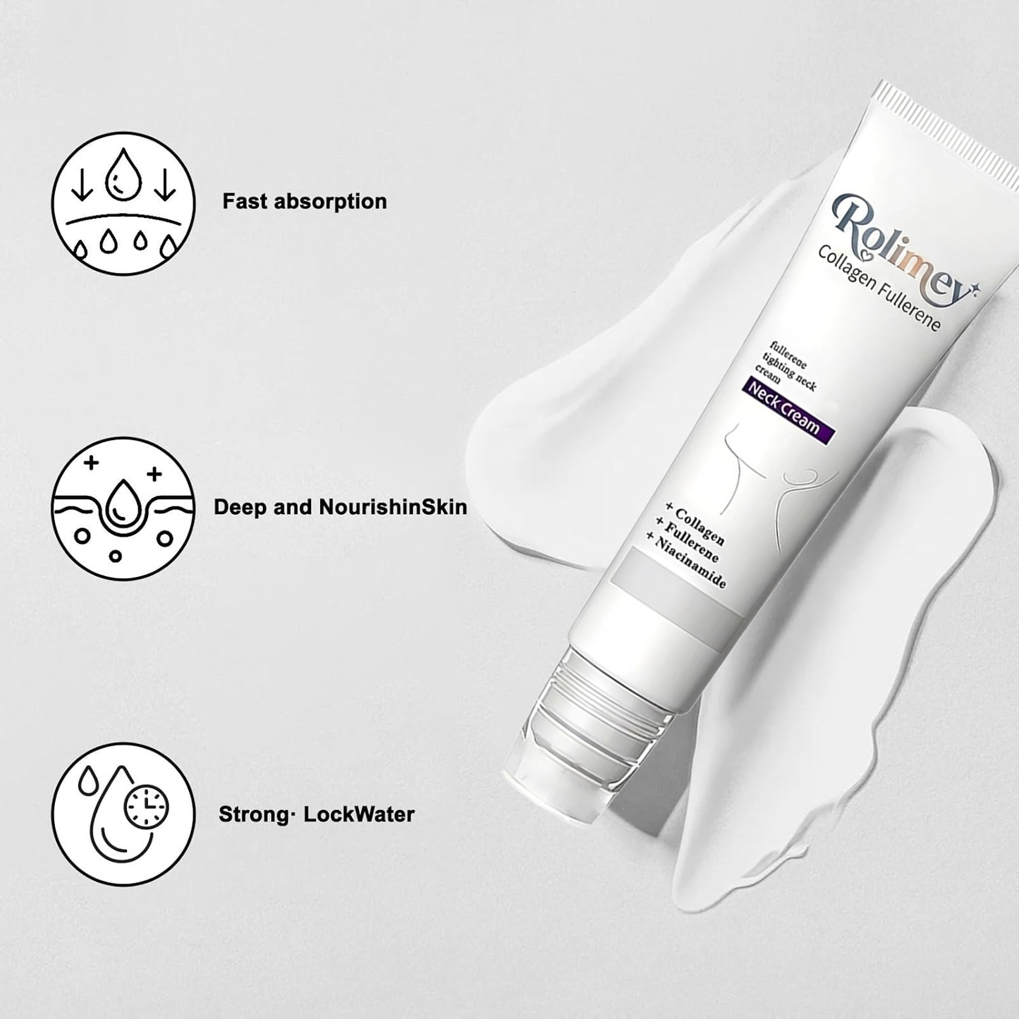 🎁Made and shipped from Australia 💫Rolimey® Collagen Fullerene Cream, Rolimey Collagen Cream with Collagen Peptides, 2026 New Tighten & Lift Cream for Crepey Skin, Wrinkles and Tightening for Skin Types