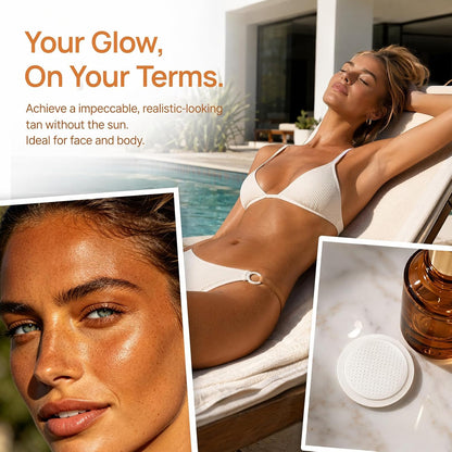 🏖️Sun Free Glow Patches, GFOUK® Sun Free Glow Tanning Microdarts Patch, Tanning Patches for Face & Body Deep Hydration & Golden Bronze - Gentle Formula Suitable for All Skin Types