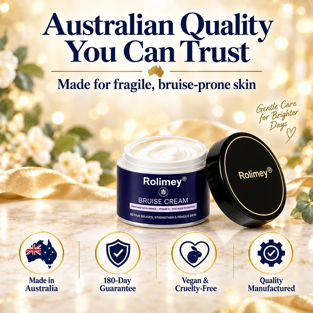 🇦🇺🌟👩‍⚕️Rolimey® BruiseRepair & Skin-Strengthening Cream-Advanced daily care forbruise-prone skin
