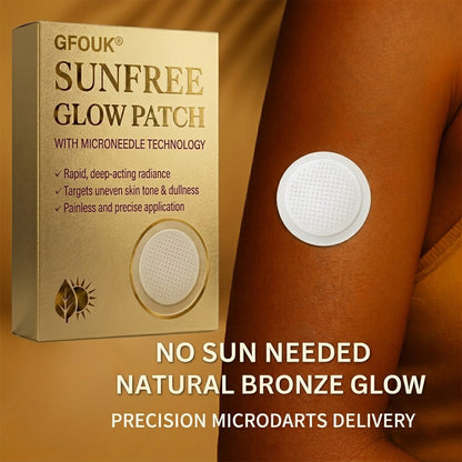 🏖️Sun Free Glow Patches, GFOUK® Sun Free Glow Tanning Microdarts Patch, Tanning Patches for Face & Body Deep Hydration & Golden Bronze - Gentle Formula Suitable for All Skin Types